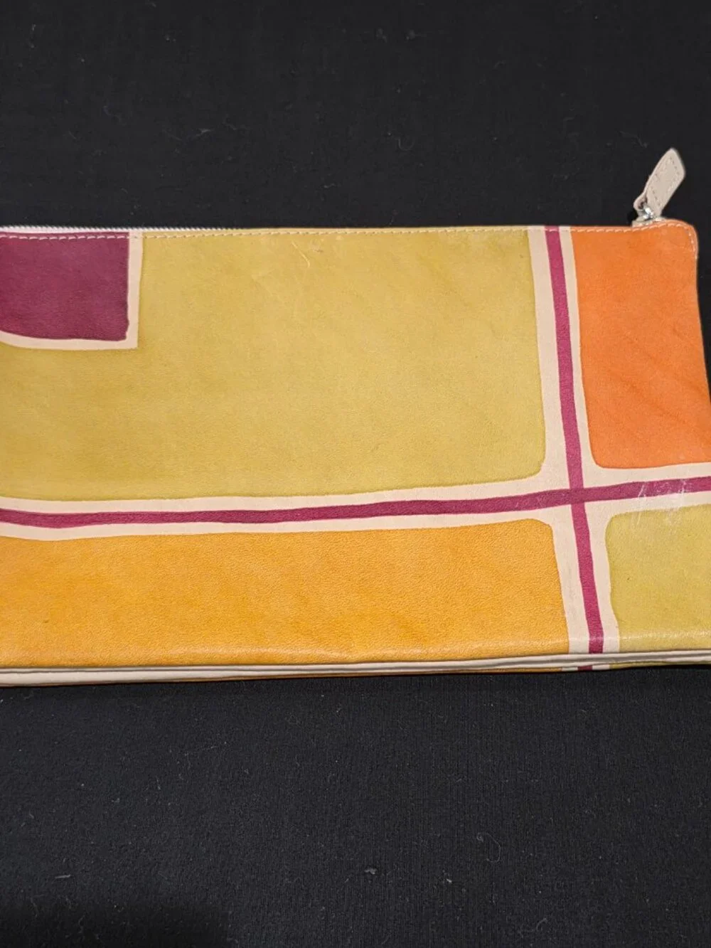 Hand-Painted Italian Leather Sachet Pouch ASTORE Acquerello Venzia Bag Purse